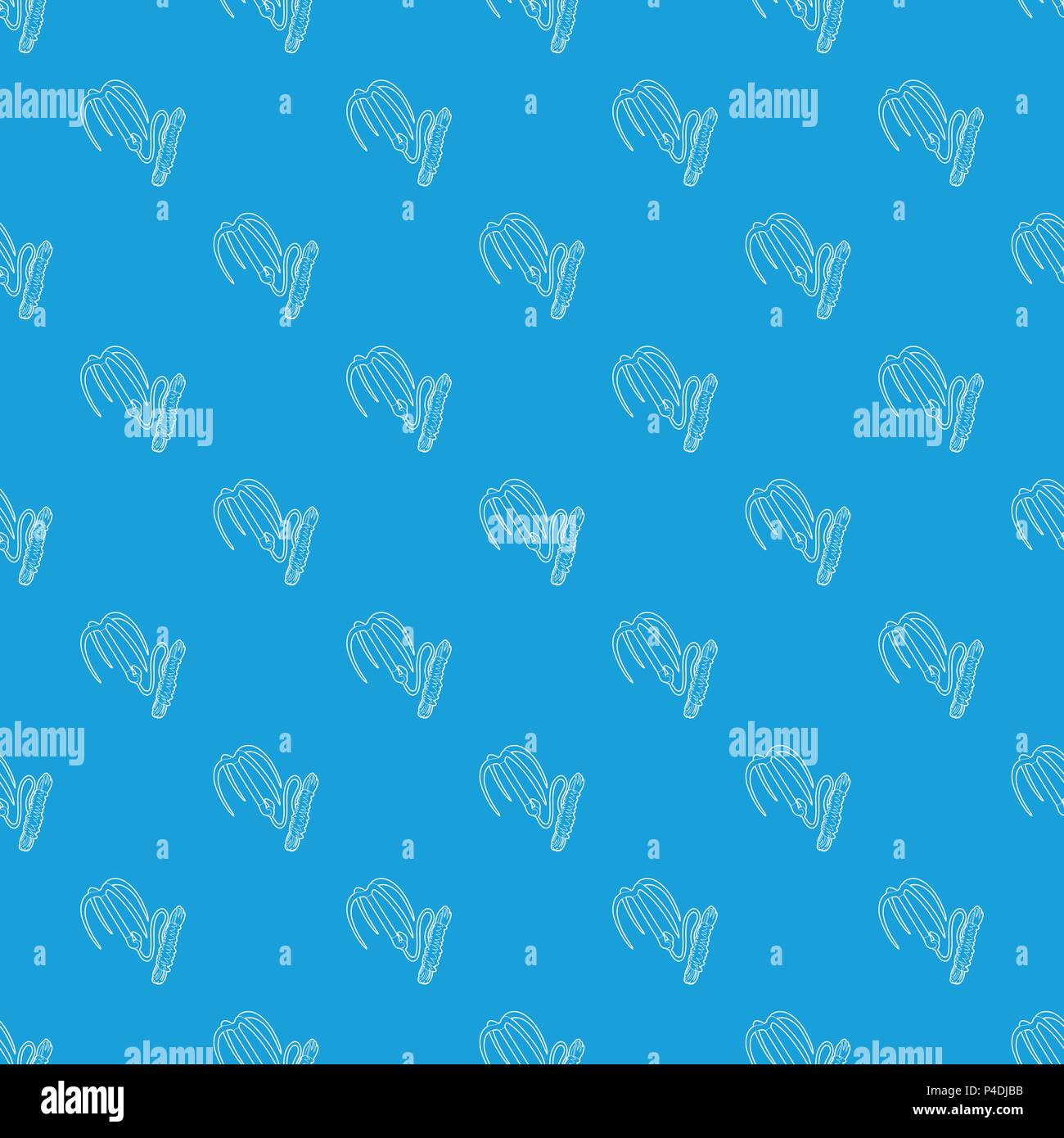 Spy equipment pattern vector seamless blue Stock Vector