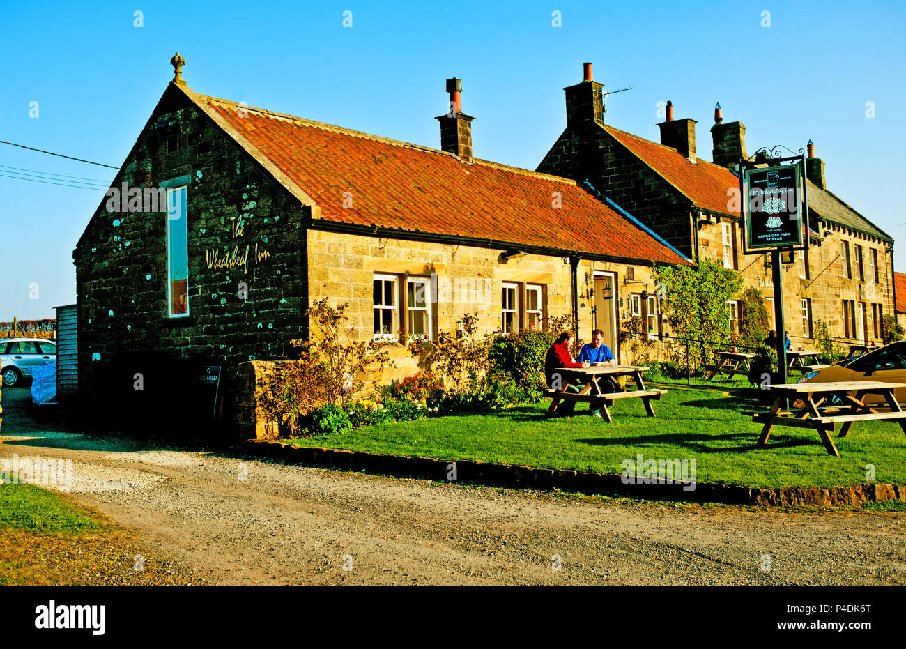 The wheatsheaf Inn, Egton, North Yorkshire Moors, England Stock Photo