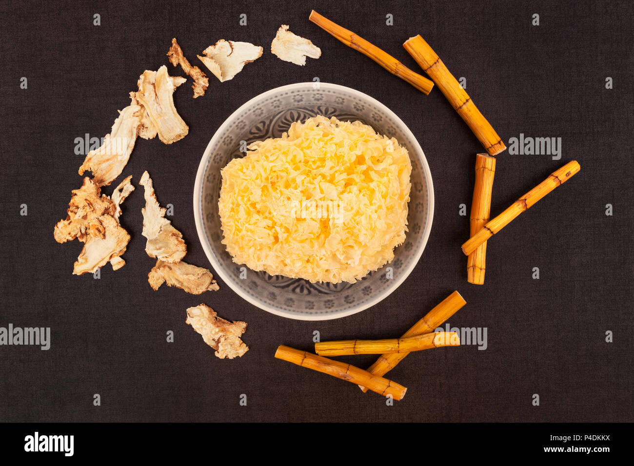 Chinese healing herbs. Medicine for high blood pressure. TCM Stock