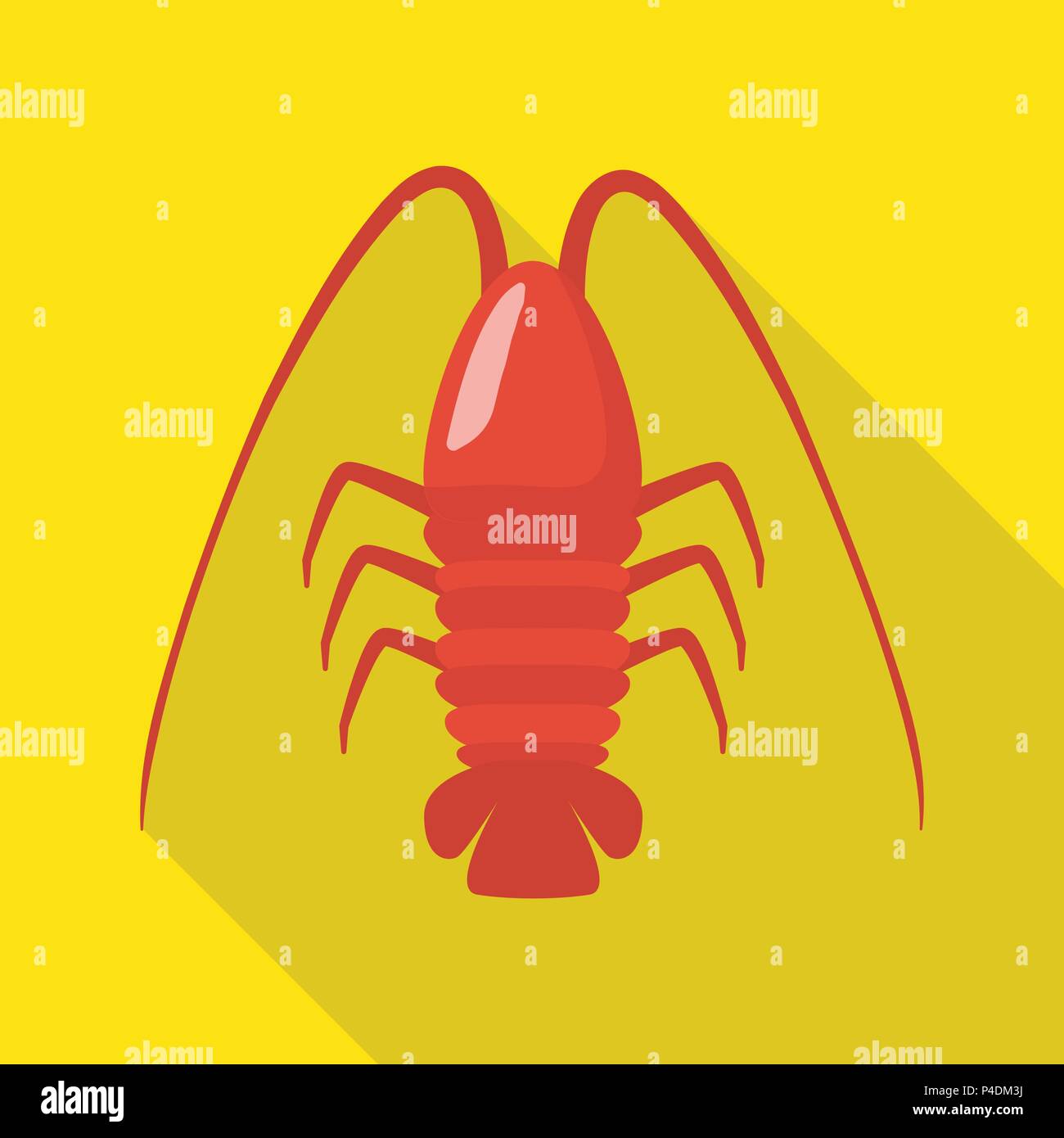 Lobster icon, flat style Stock Vector