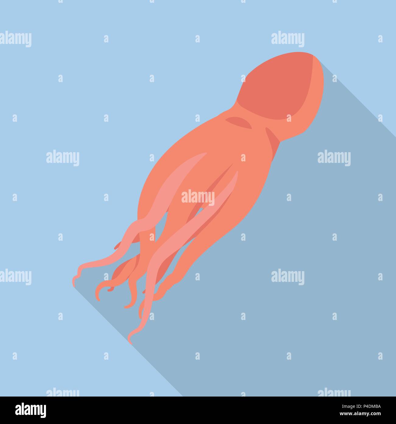 Octopus icon, flat style Stock Vector Image & Art - Alamy