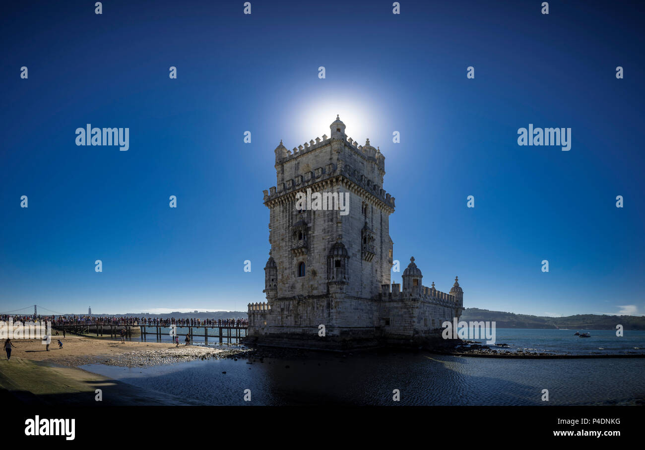 Europa, Portugal, Lissabon, Torre, Turm, Belem, Torre de Belem Stock Photo