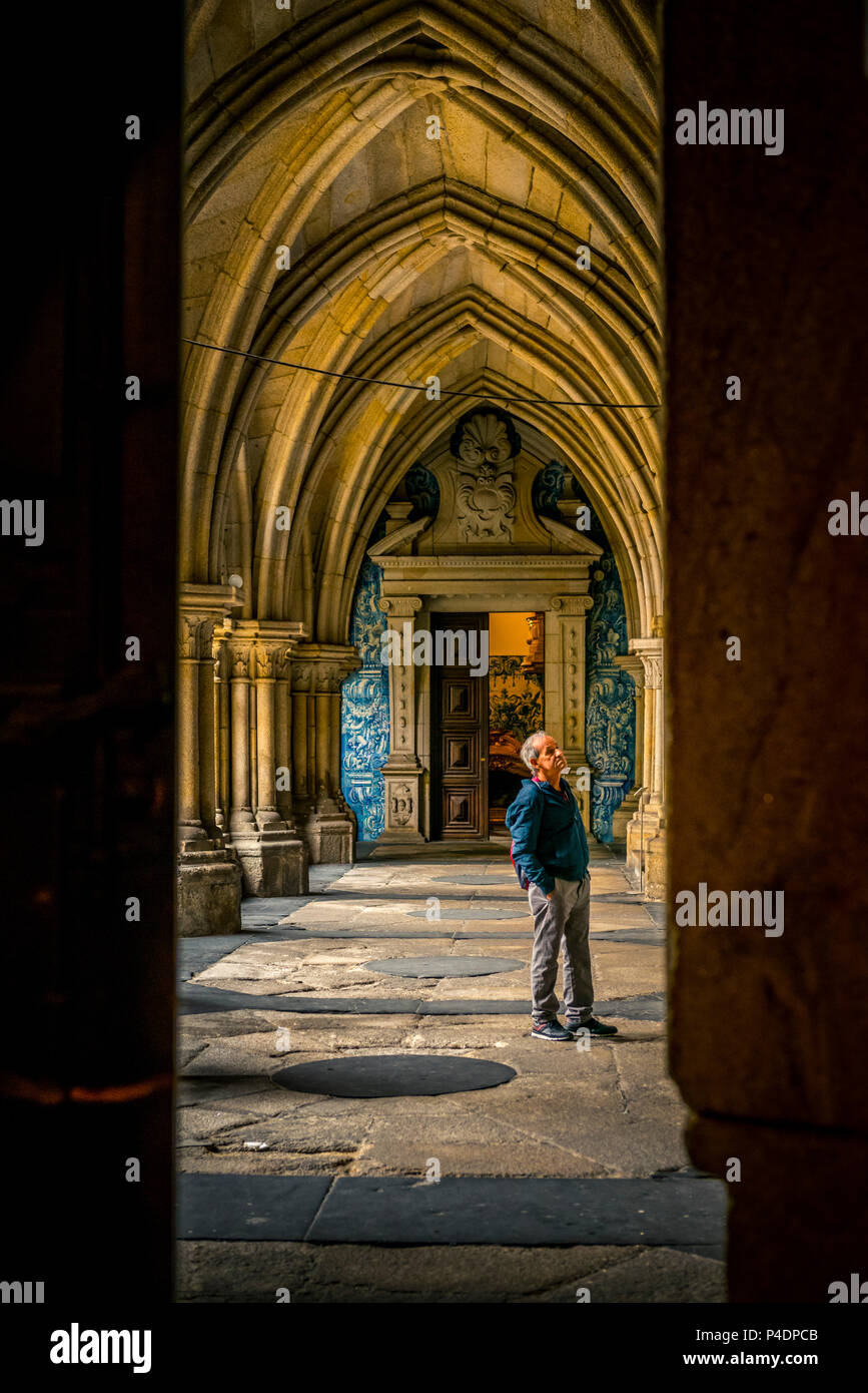 Europa, Portugal, Porto, Altstadt, Kathedrale, Se do Porto, Festung Stock Photo