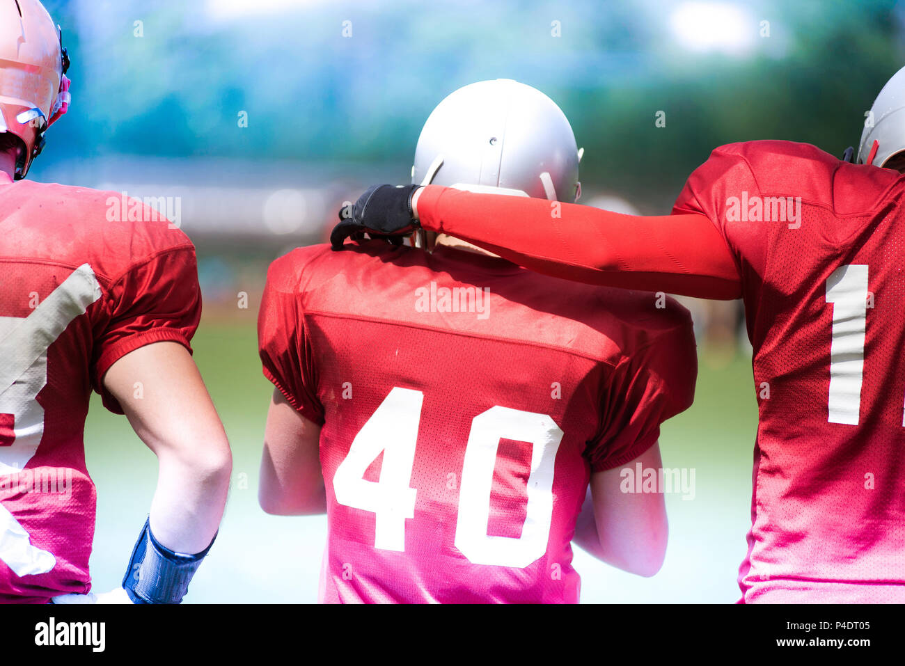 Vibrant, toned image of American Football players in action Stock Photo ...