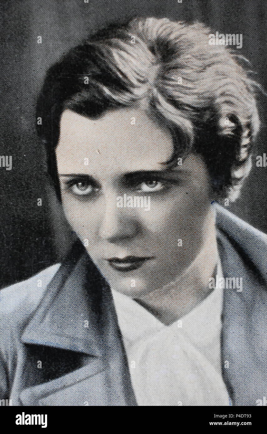 Olga Konstantinovna Chekhova, born Knipper was a Russian-German actress, digital improved reproduction of an historical image Stock Photo