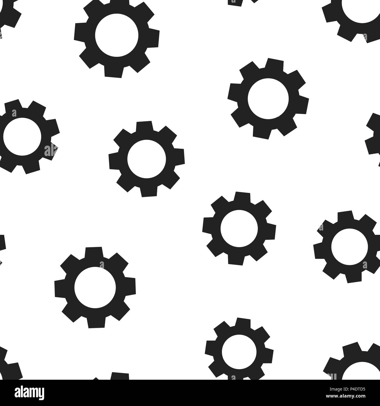 Gear cog wheel icon seamless pattern background. Business concept ...