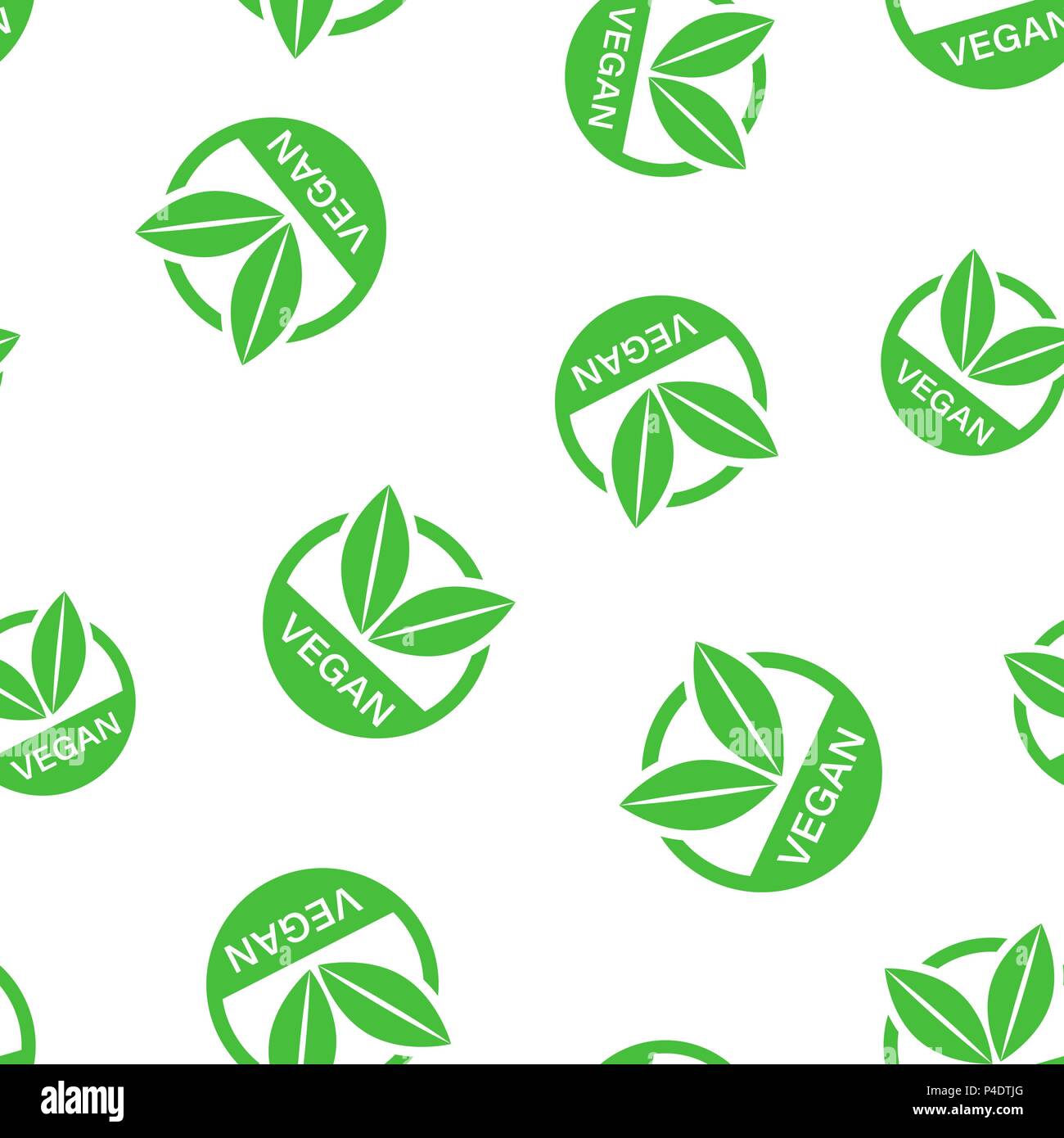 Vegan label badge icon seamless pattern background. Business concept ...