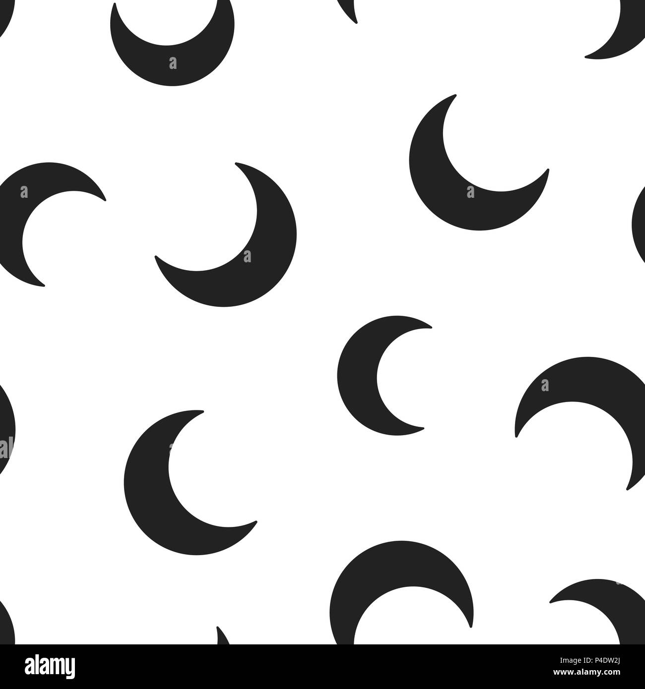 Nighttime moon icon seamless pattern background. Business concept vector illustration. Moon symbol pattern. Stock Vector