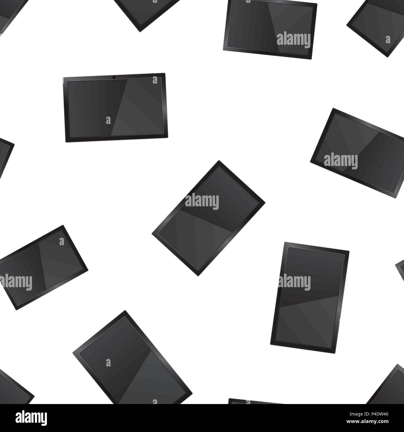 Realistic tv screen icon seamless pattern background. Business concept ...