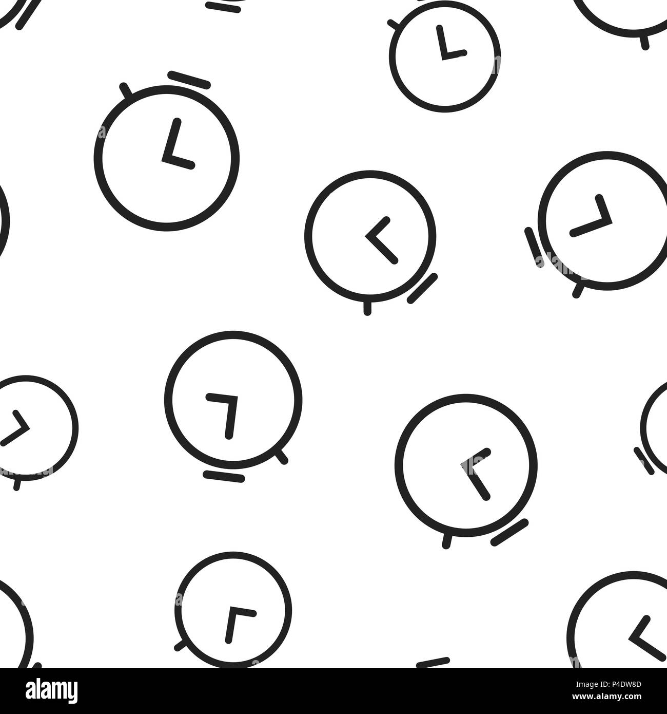 Clock timer icon seamless pattern background. Business concept vector ...