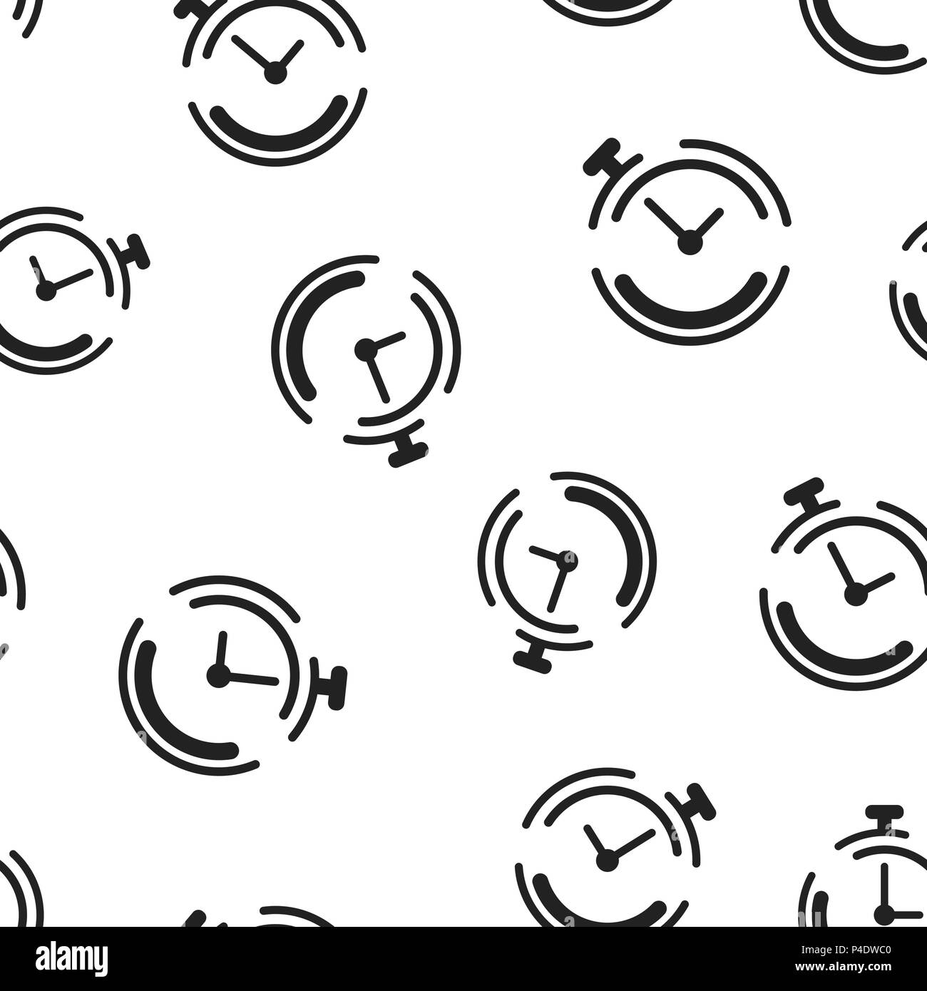 Clock timer icon seamless pattern background. Business concept vector ...