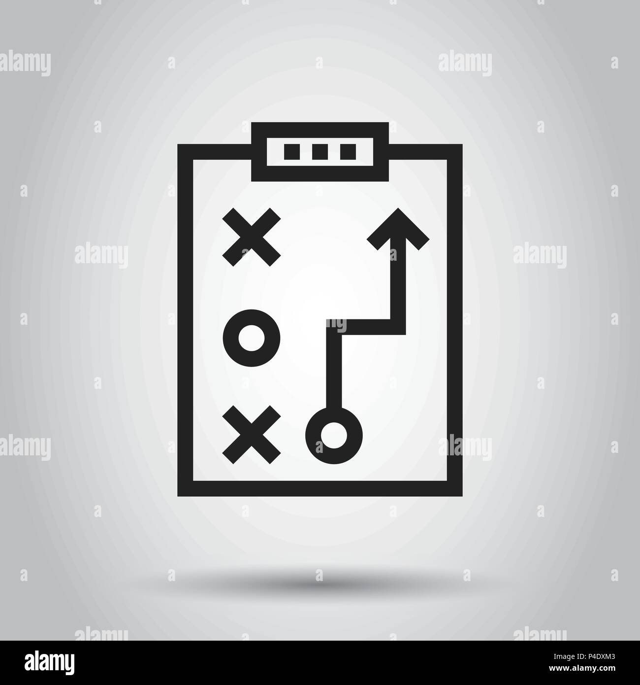 Tactical plan document icon. Vector illustration. Business strategy concept plan pictogram. Stock Vector