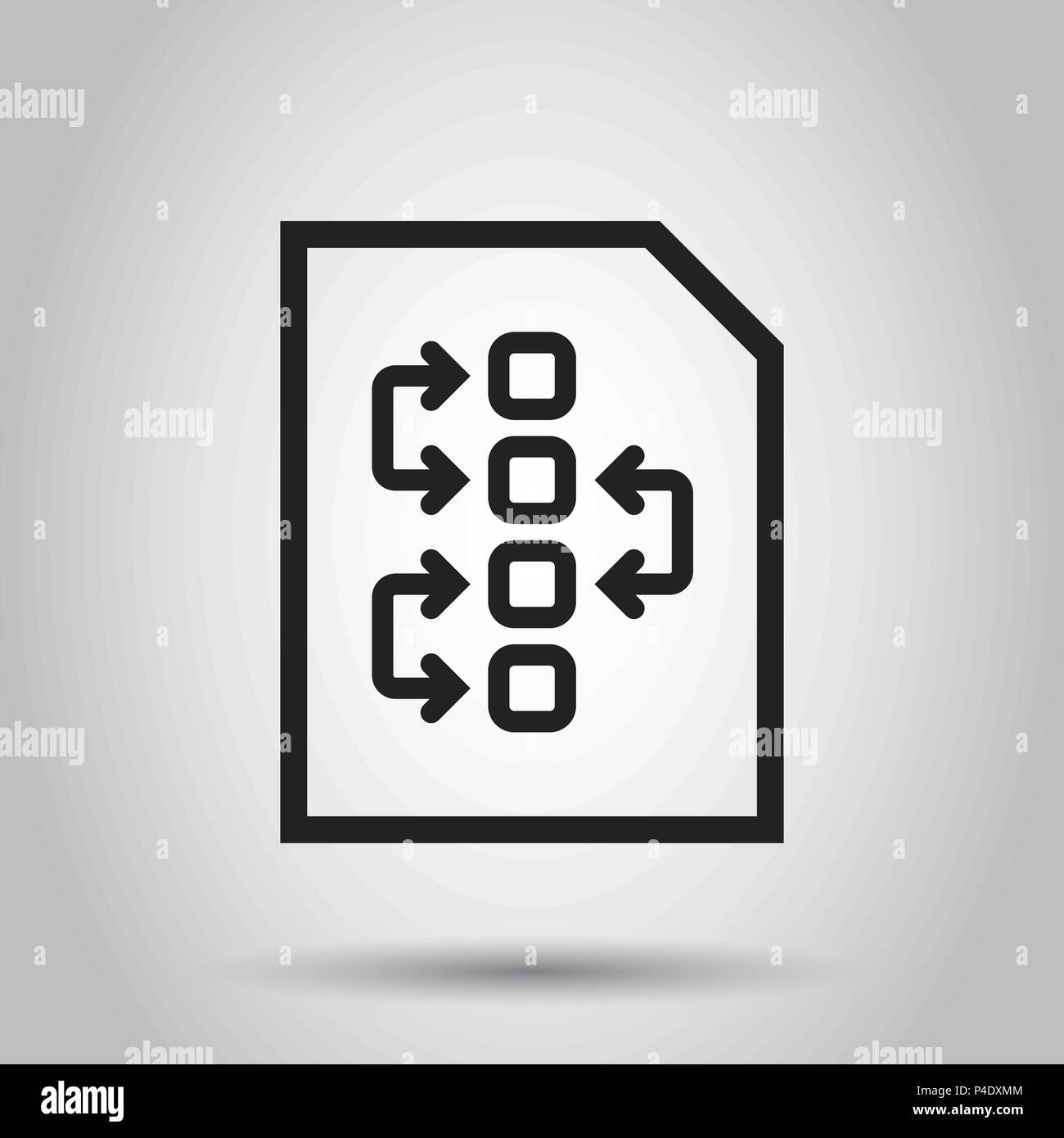 Tactical plan document icon. Vector illustration. Business strategy concept plan pictogram. Stock Vector