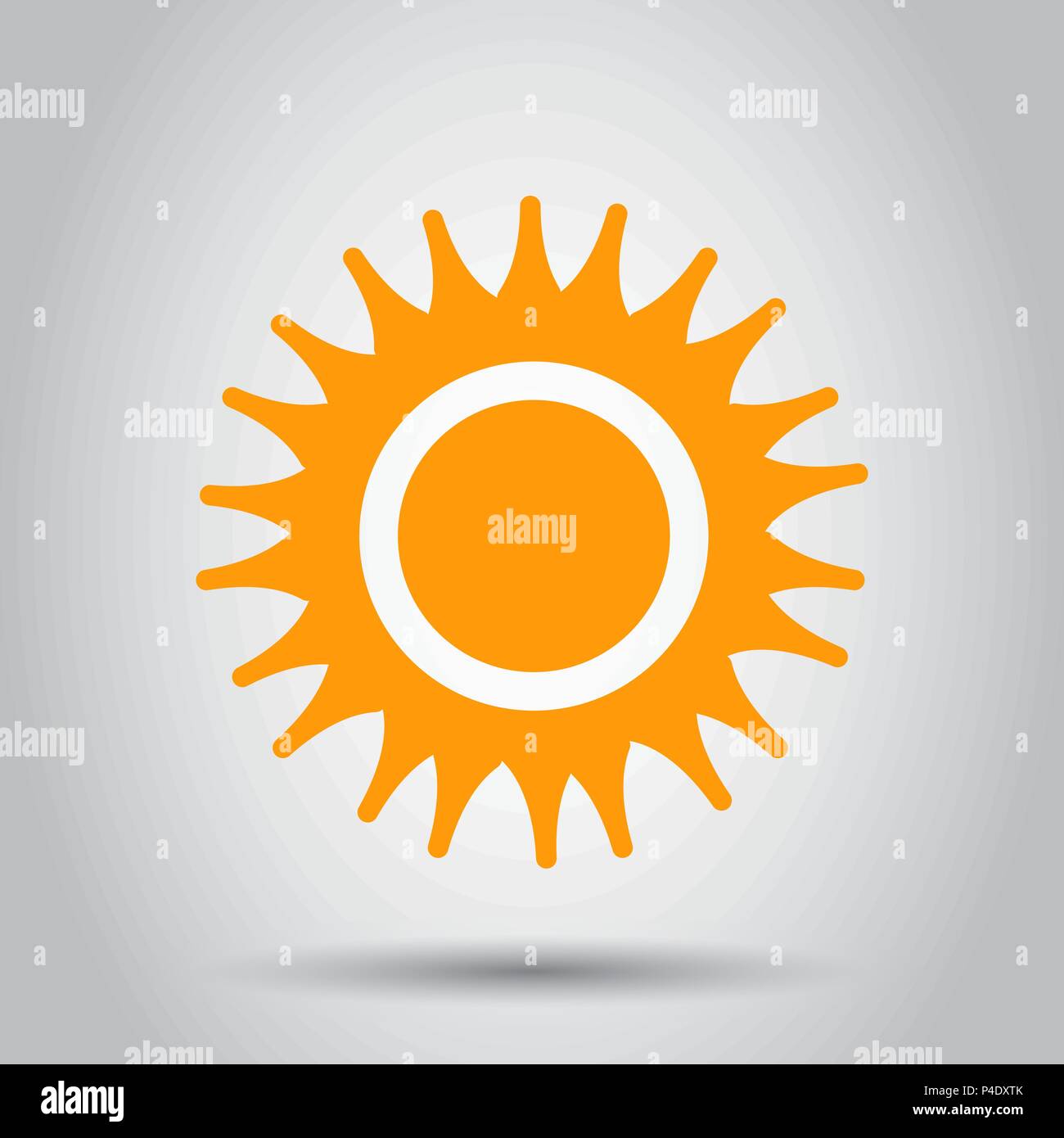 Sun vector icon. Summer sunshine illustration pictogram. Sun sunlight ...