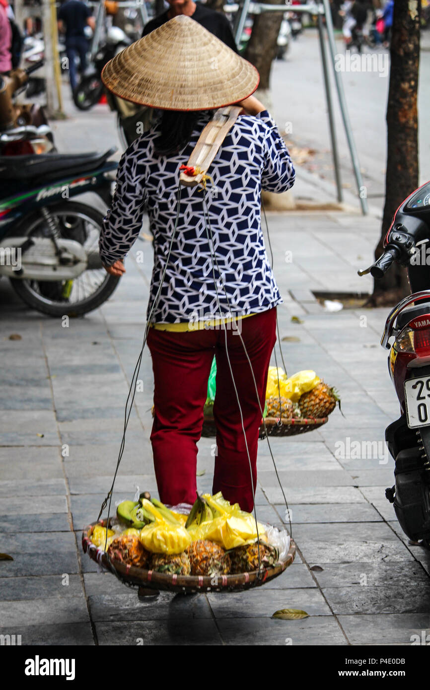 Street sidewalk cut fruit vendor selling hires stock photography and