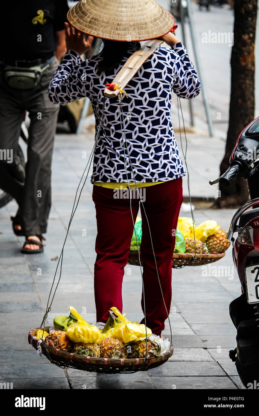 Street sidewalk cut fruit vendor selling hires stock photography and