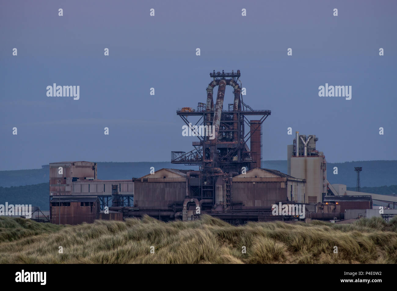 Redcar industrial landscape. South Gare on the north east coast of England. Stock Photo