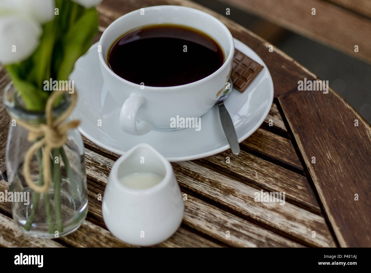 Coffee and milk. Coffee break Stock Photo Alamy