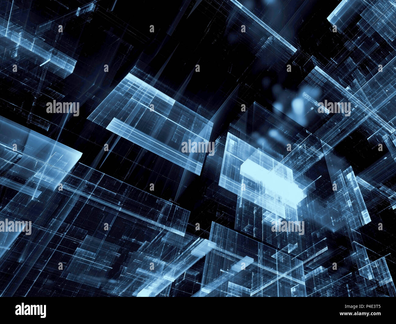 Glass Blocks Technology Background Abstract Computer Generated