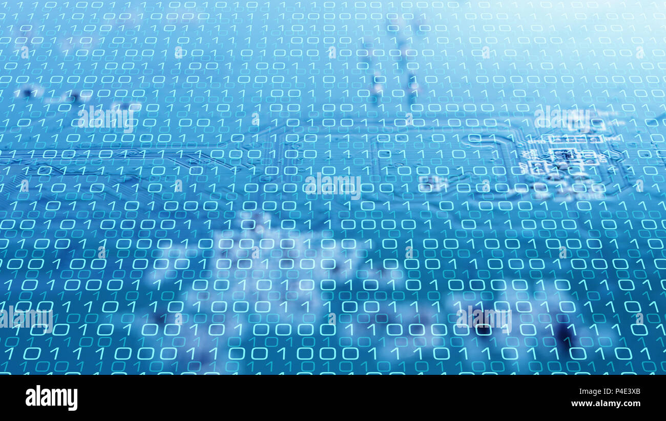 Computer digital data software programming Stock Photo