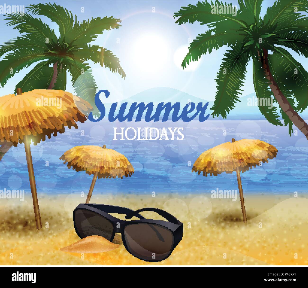 Beautiful beach top view Stock Vector Image & Art - Alamy