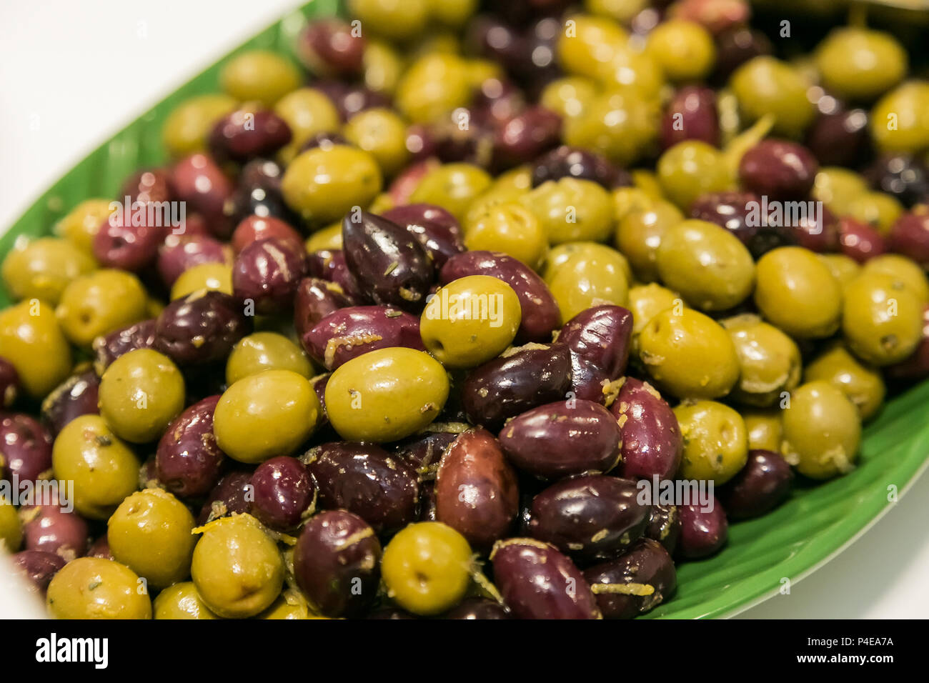 Large bowl of fresh olives for catering at a corporate event gala dinner banquet Stock Photo Alamy