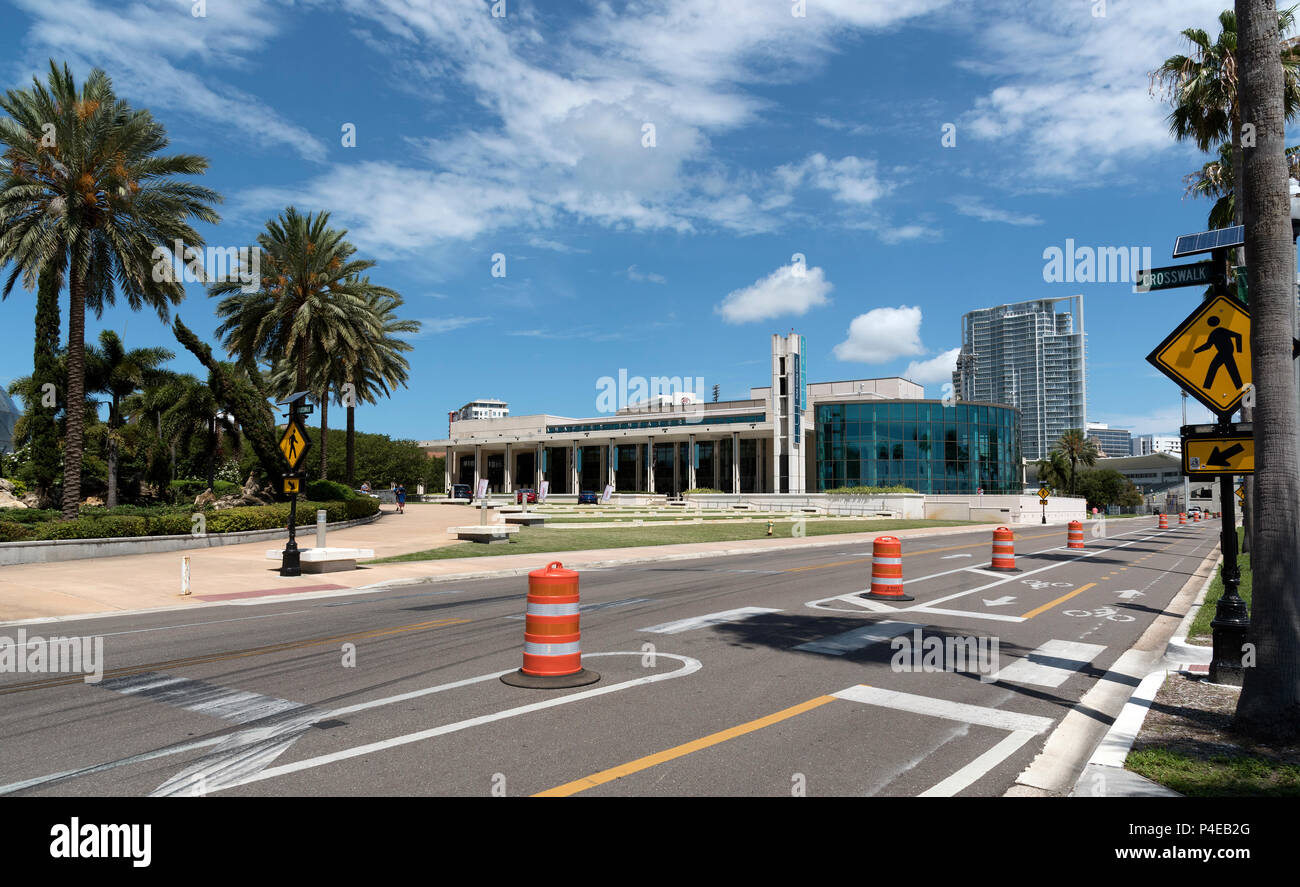 St. Petersburg, Florida, USA. 2018. The Mahaffey Theater and Duke Energy Center for the Arts