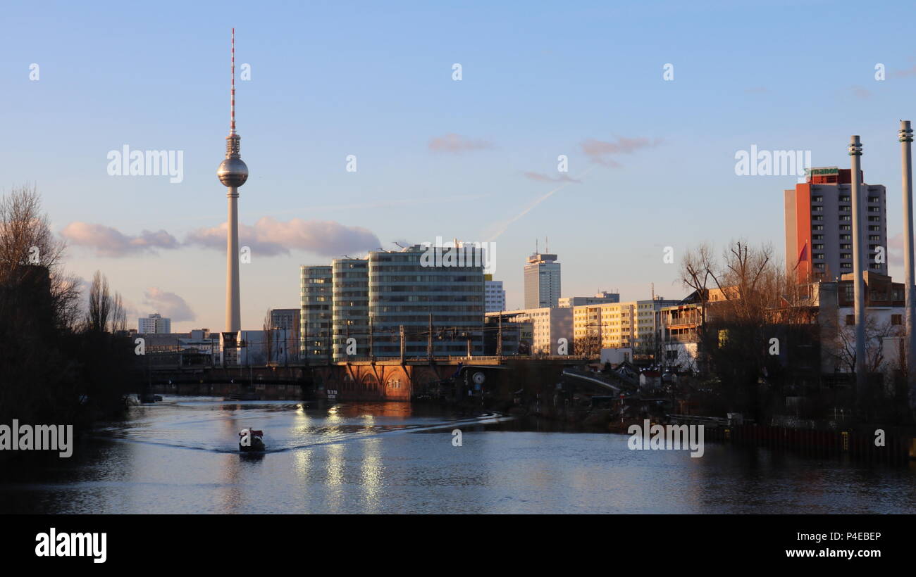 The Berlin Tower at Dawn Stock Photo