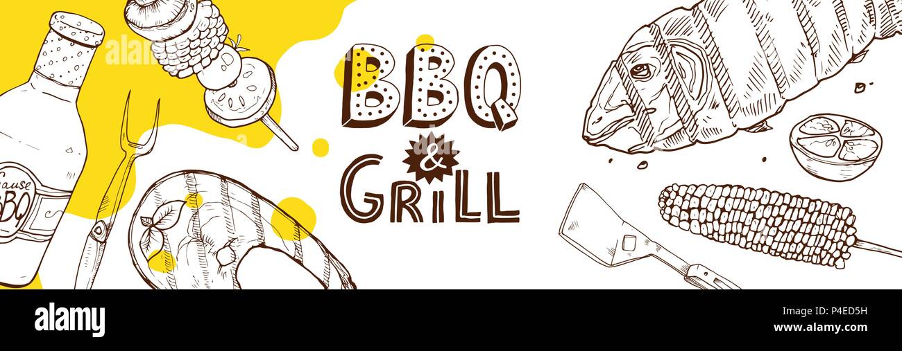 bbq grill poster Stock Vector Image & Art - Alamy