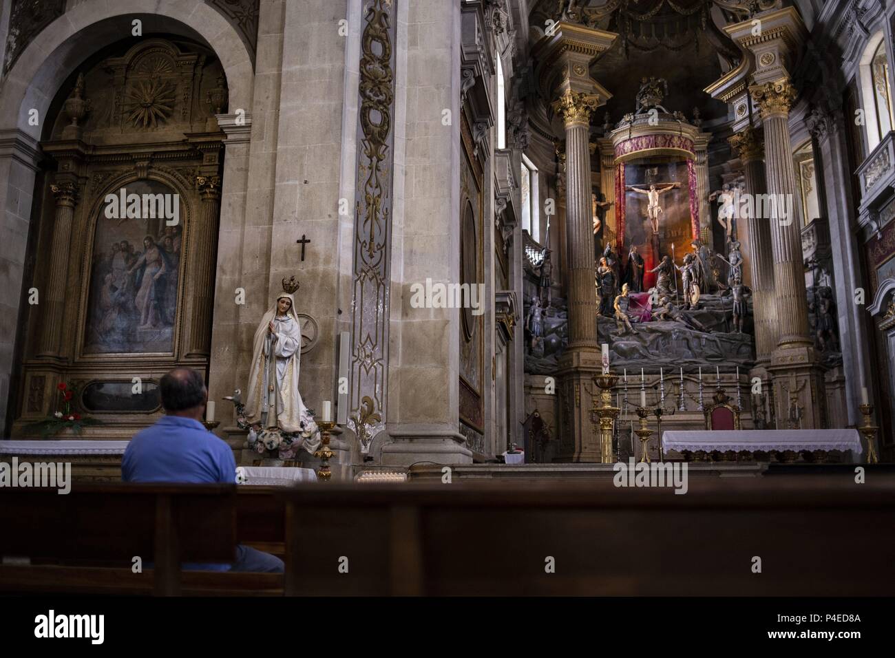 Catholic man prays in hi-res stock photography and images - Alamy
