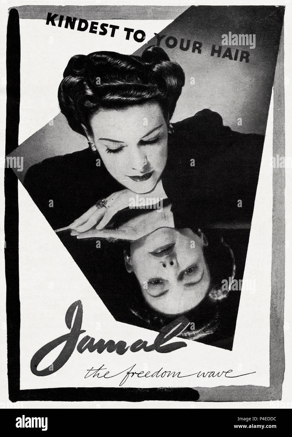 1940s Old Vintage Original Advert Advertising Jamal Hair Wave For