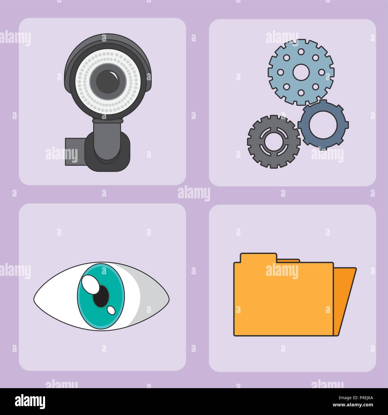Set of security system icons Stock Vector Image & Art - Alamy