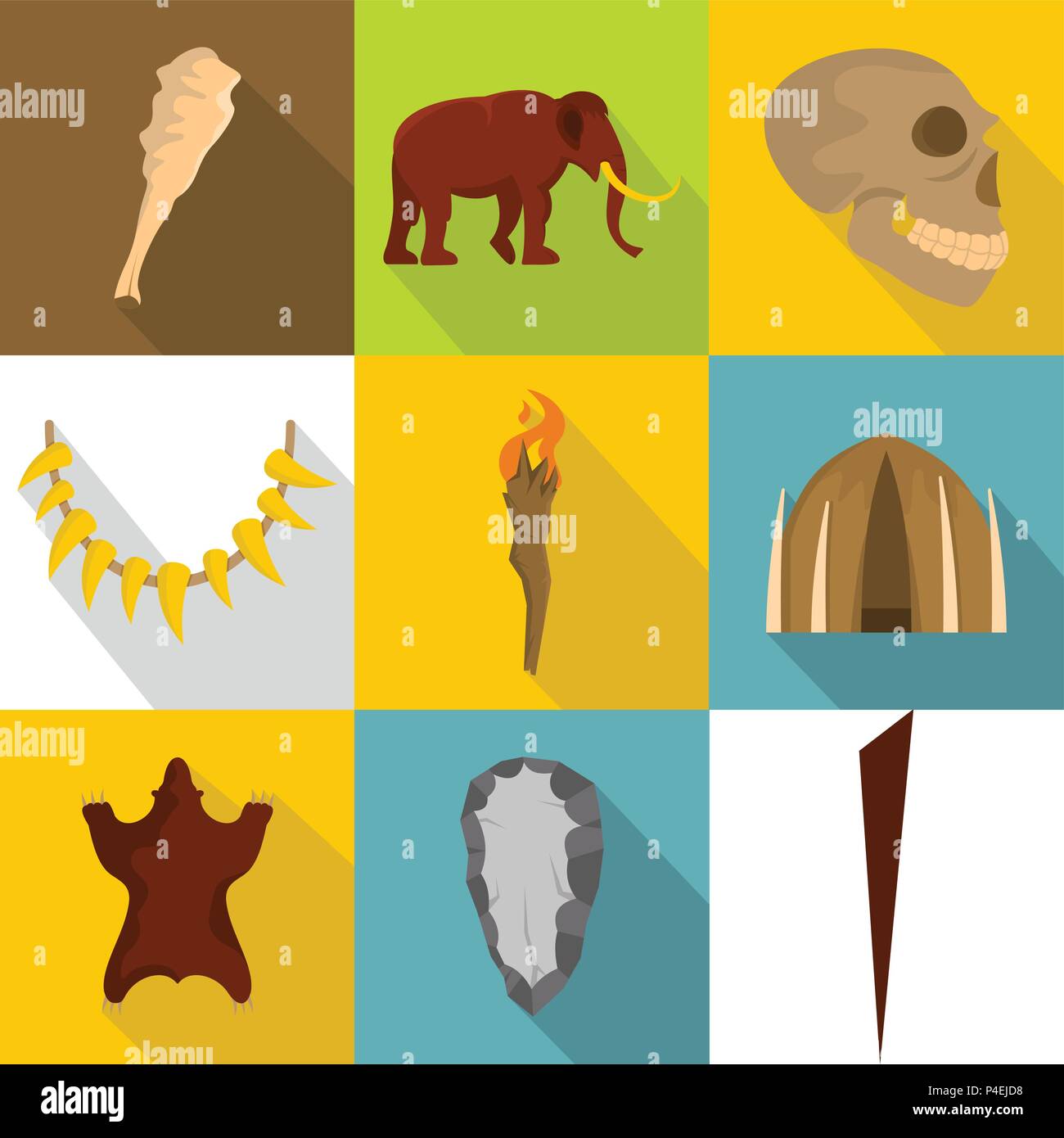 Spelaean icons set, flat style Stock Vector Image & Art - Alamy