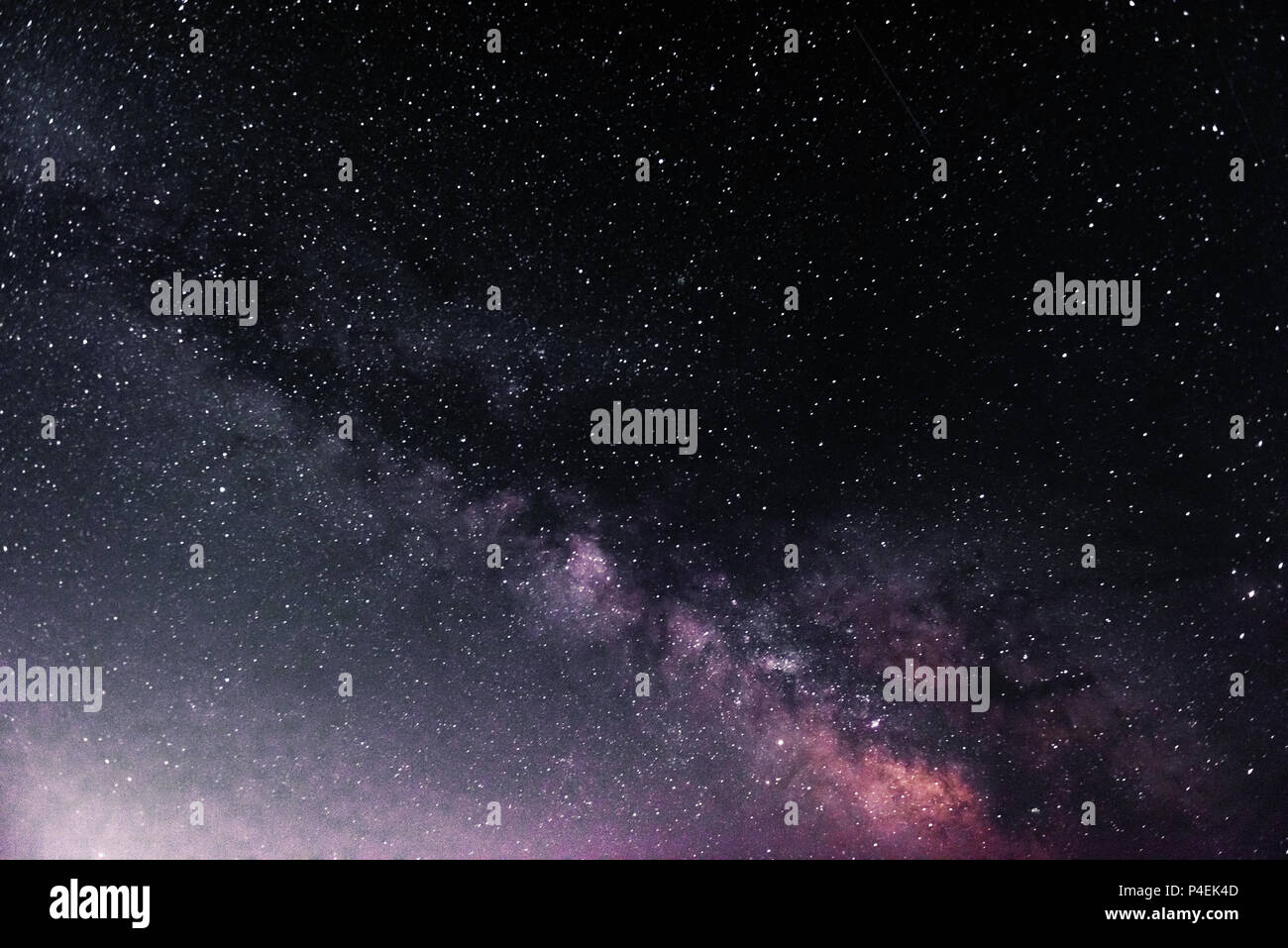 Milky Way galaxy on the starry night sky Stock Photo