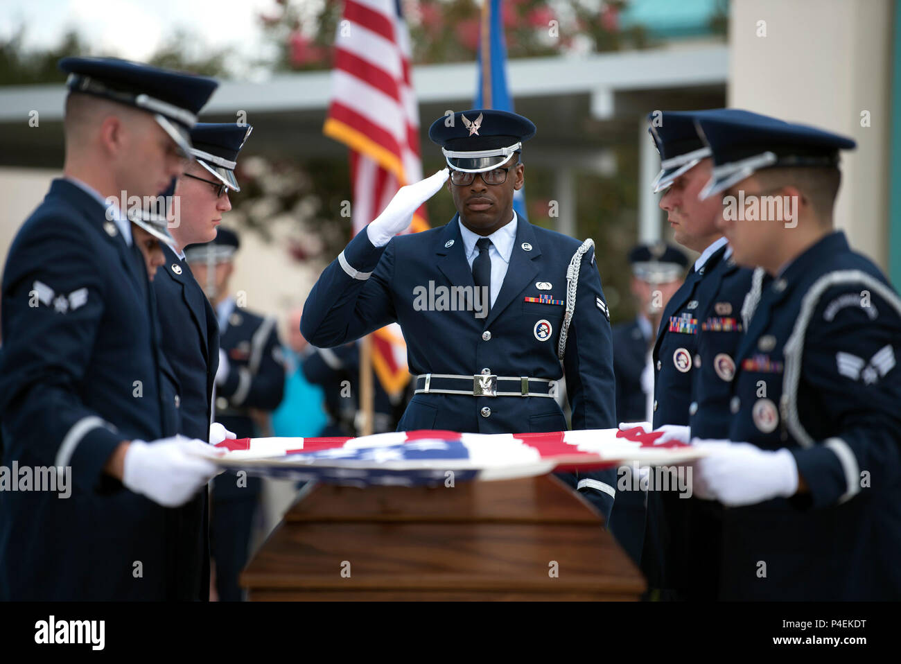 MacDill Air Force Base Honor Guard performs a full military honors