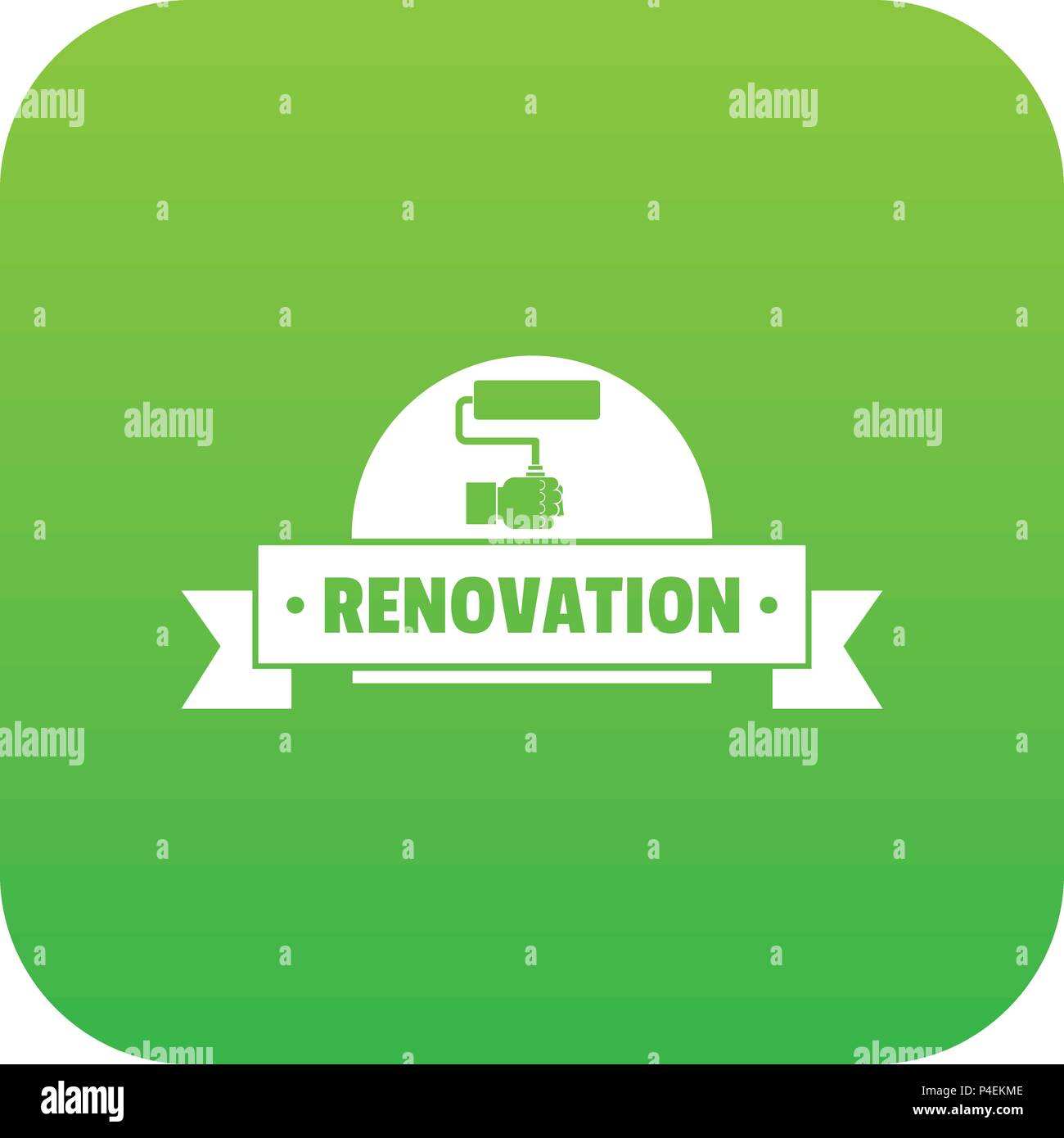 Reconstruction icon green vector Stock Vector Image & Art - Alamy