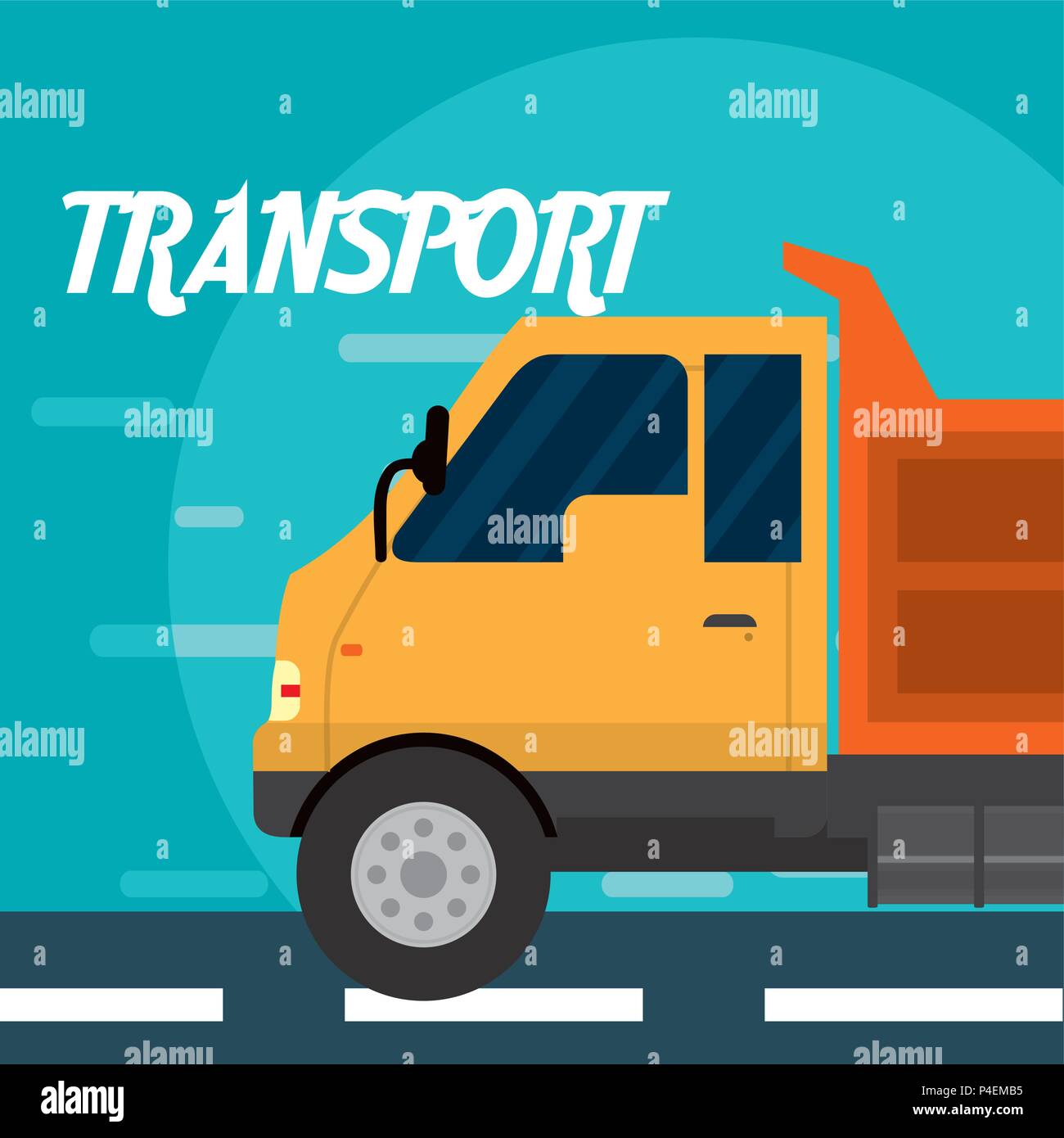 Cargo Truck Transport Vehicle Stock Vector Image Art Alamy
