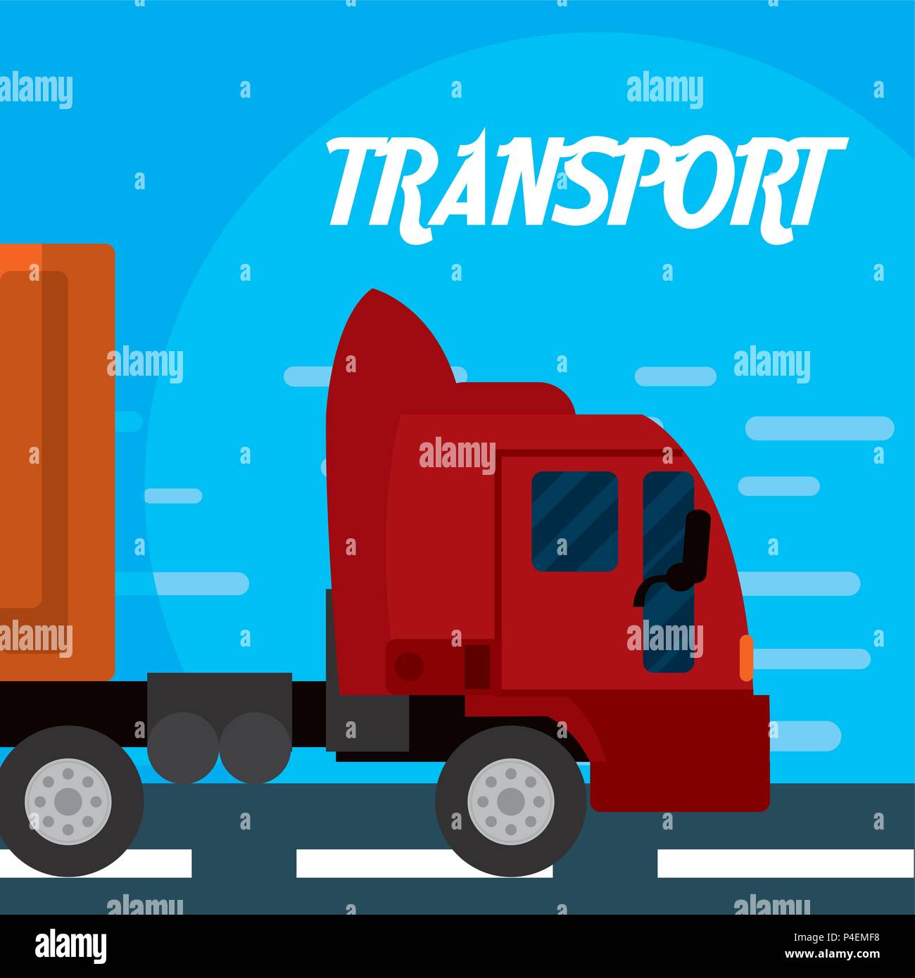 Cargo Truck Transport Vehicle Stock Vector Image Art Alamy