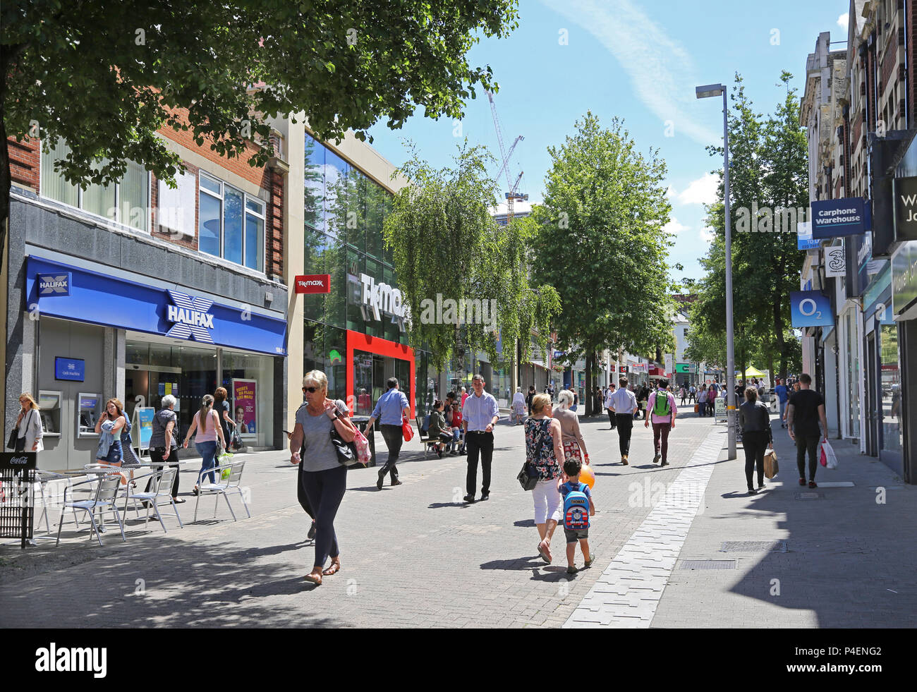 Shoppers in Sutton High Street, south London Stock Photo