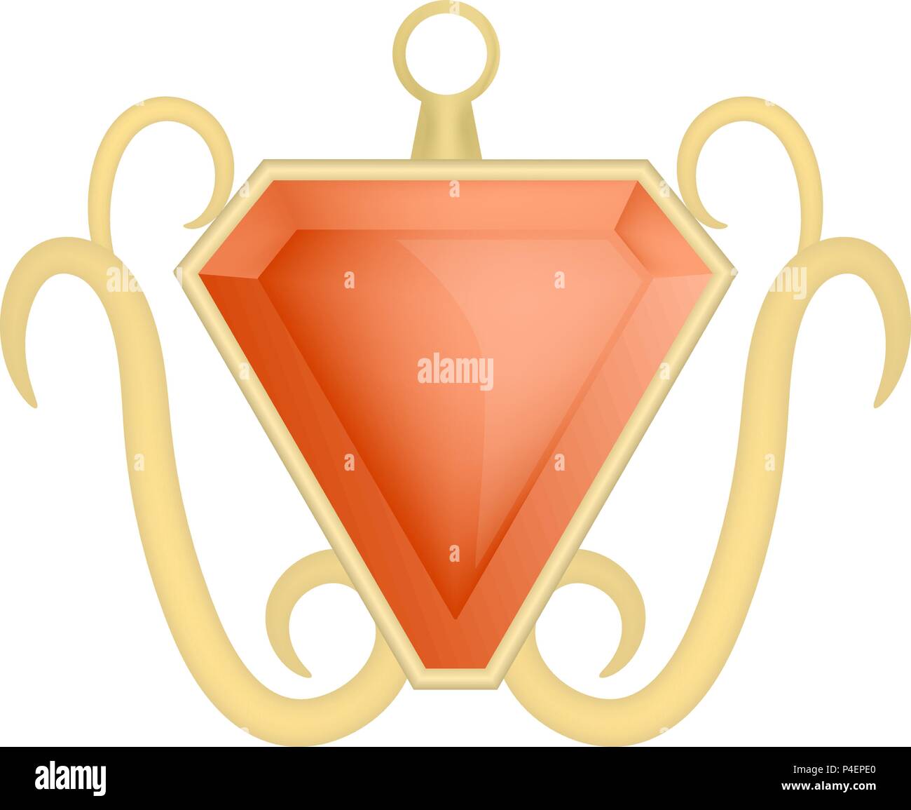 Red garnet jewelry mockup, realistic style Stock Vector Image & Art - Alamy