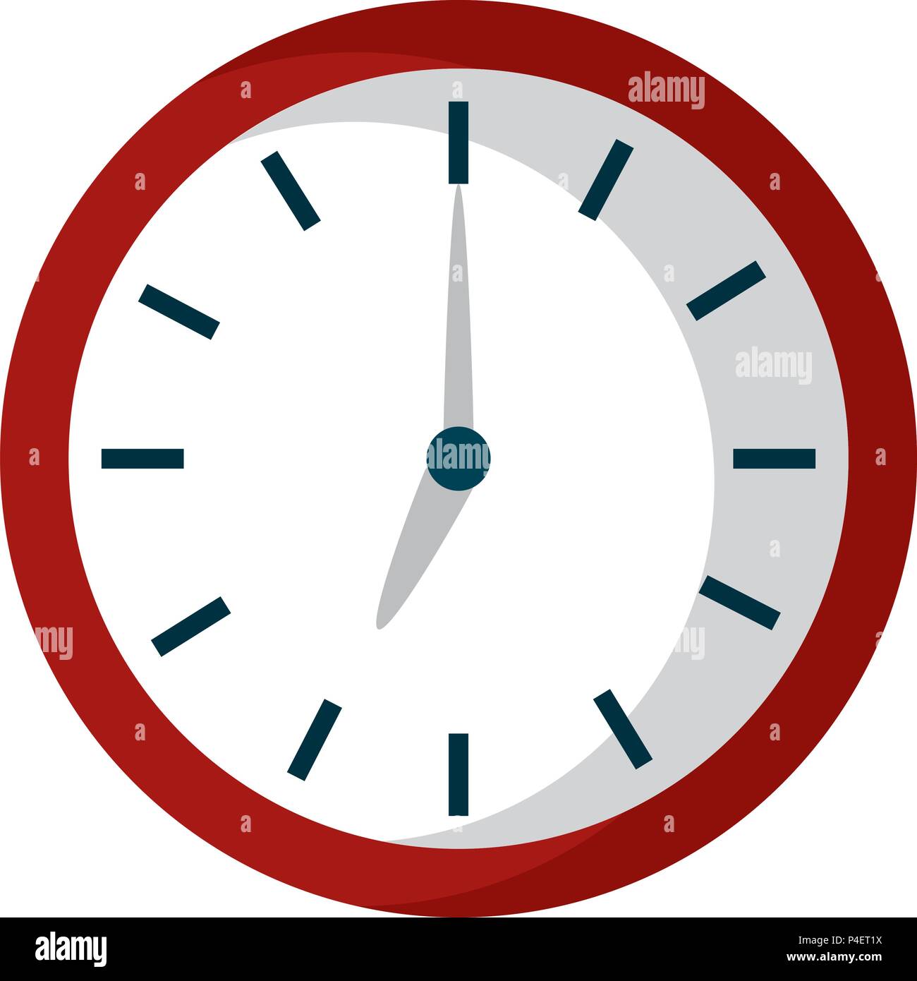 Circle Clock Object Icon Style Stock Vector Art Illustration