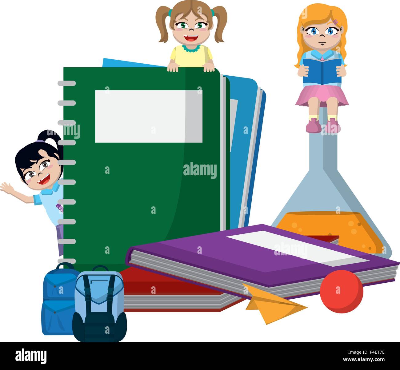 Happy schoolchild Stock Vector Images Alamy