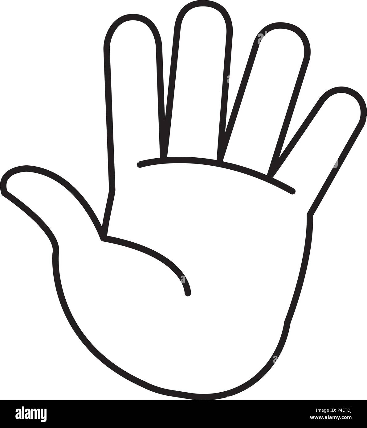 palm hand drawing