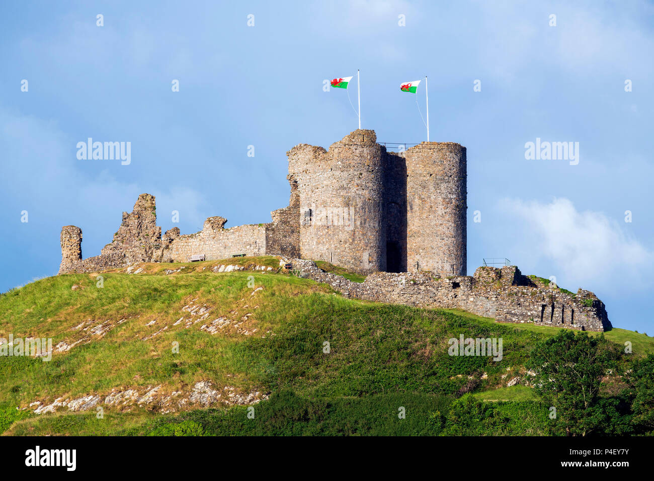 Criccieth Castle, Wales, UK. Photographed on a sunny summer morning. Stock Photo