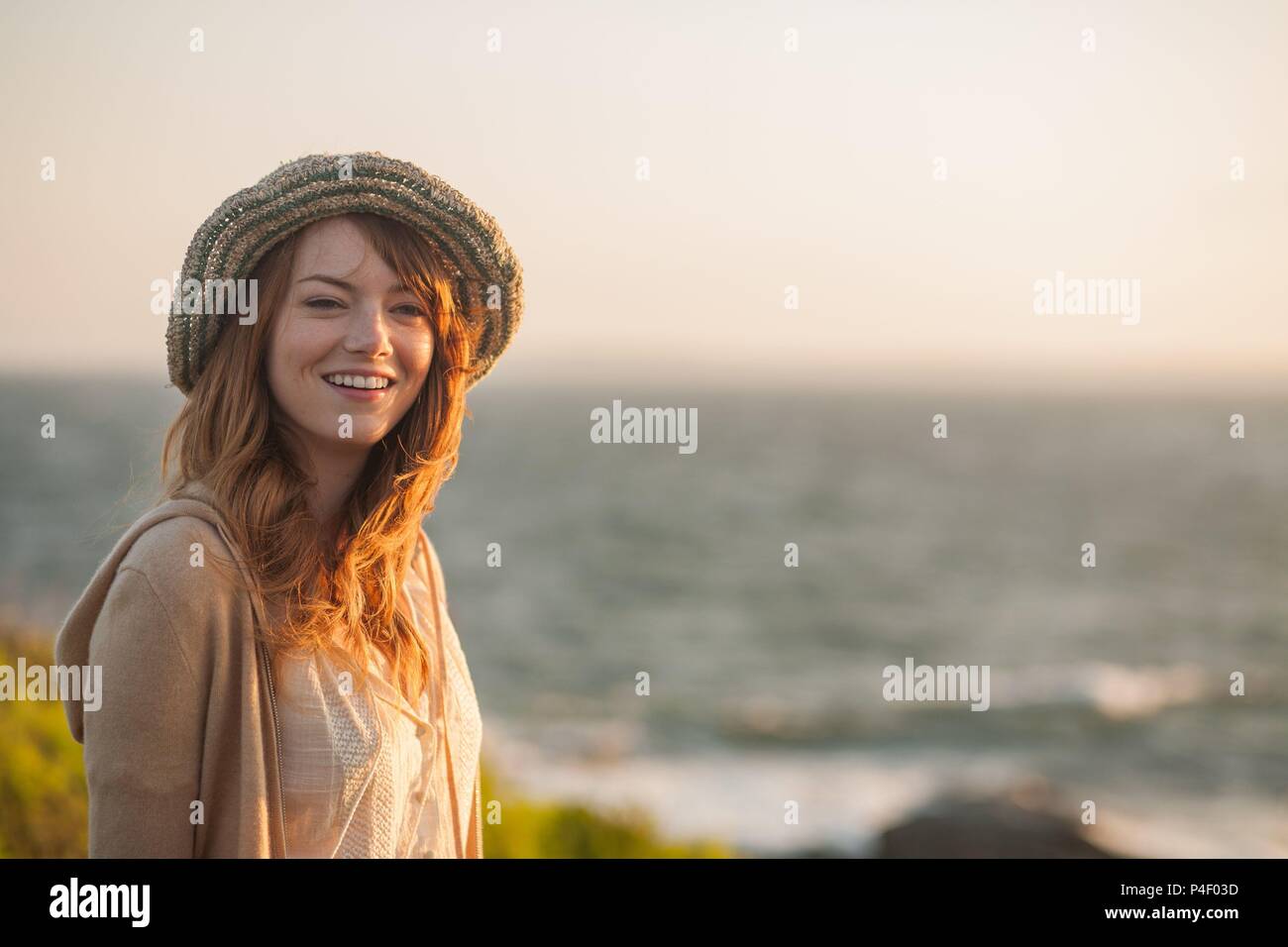 Original Film Title: IRRATIONAL MAN.  English Title: IRRATIONAL MAN.  Film Director: WOODY ALLEN.  Year: 2015.  Stars: EMMA STONE. Credit: GRAVIER PRODUCTIONS / Album Stock Photo