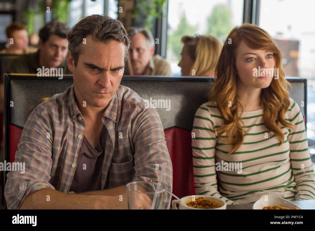 Original Film Title: IRRATIONAL MAN.  English Title: IRRATIONAL MAN.  Film Director: WOODY ALLEN.  Year: 2015.  Stars: JOAQUIN PHOENIX; EMMA STONE. Credit: GRAVIER PRODUCTIONS / Album Stock Photo