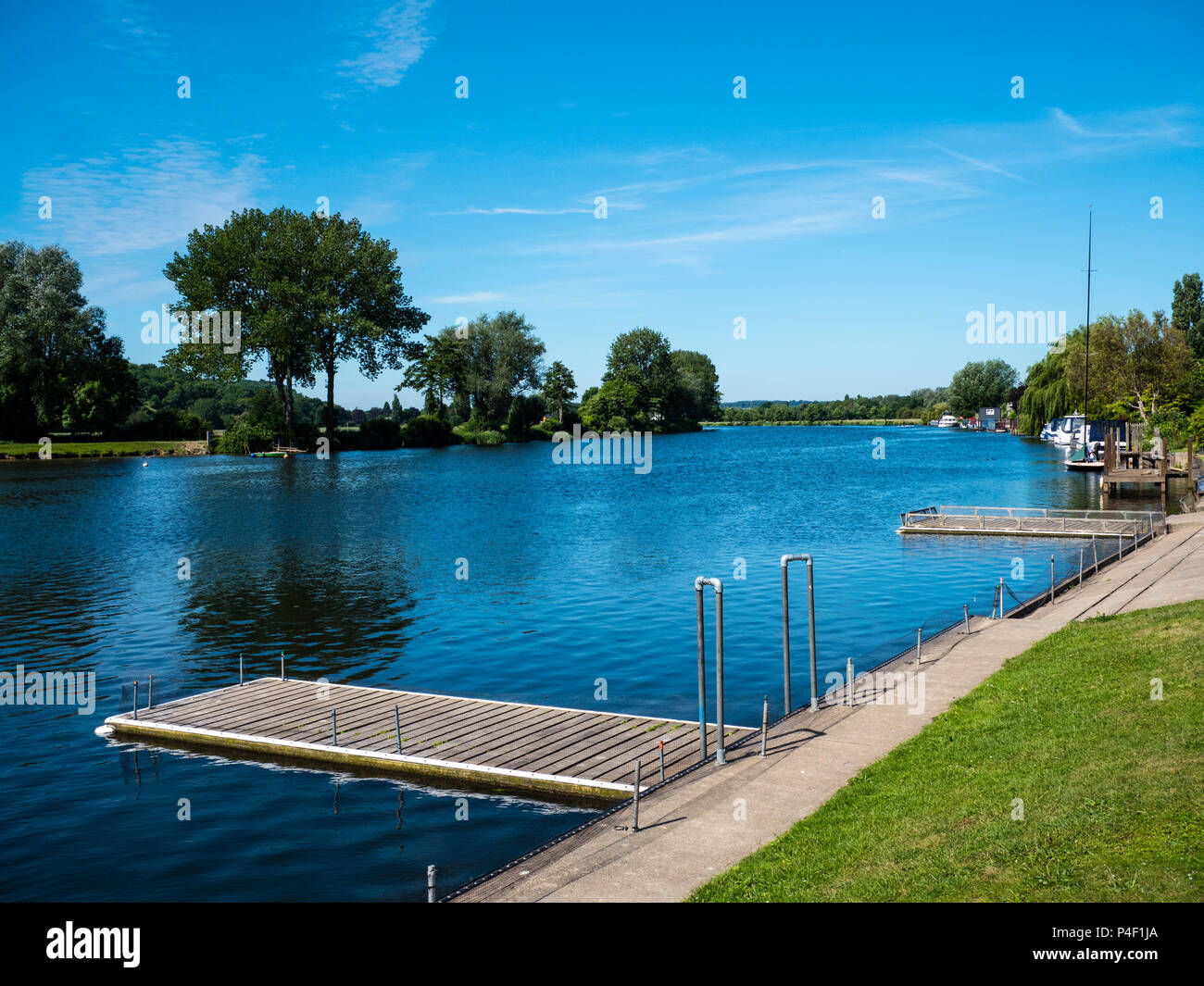 Peaceful, Boat Jetty, River Thames, Bourne End, Buckinghamshire