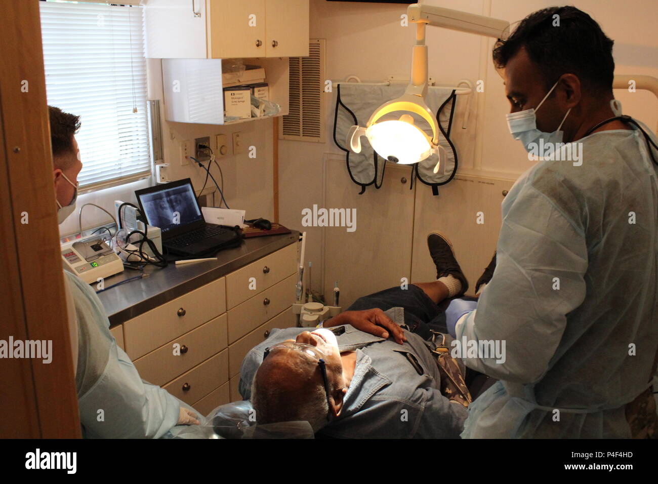 U.S. Army Reserve Capt. Renju Thackenkary, a dentist attached to the