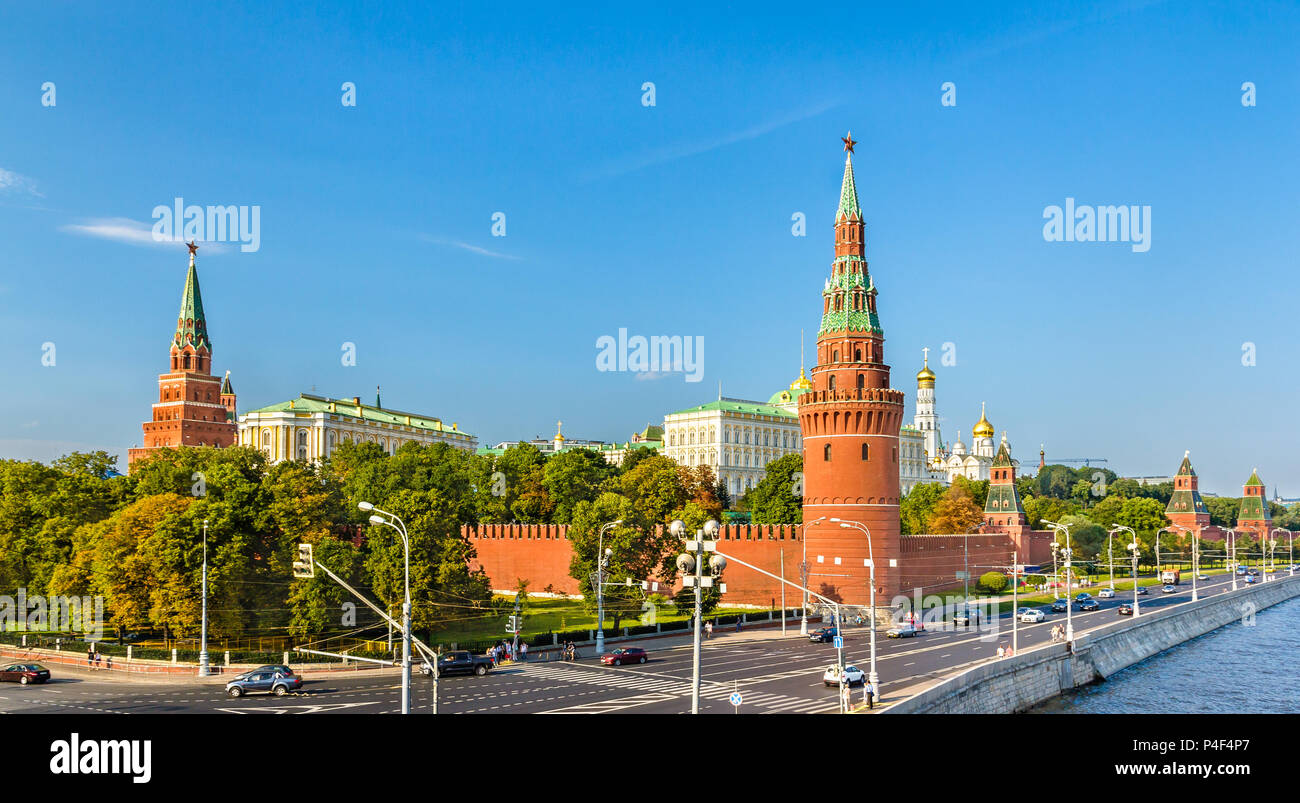 Panorama of Moscow Kremlin - Russia Stock Photo