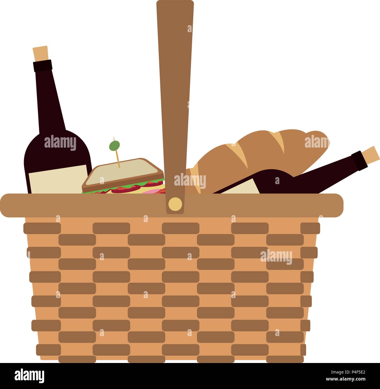 Full picnic basket Stock Vector Image & Art - Alamy